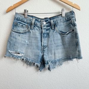 Levi's Premium 501 High Rise‎ Waveline Denim Shorts